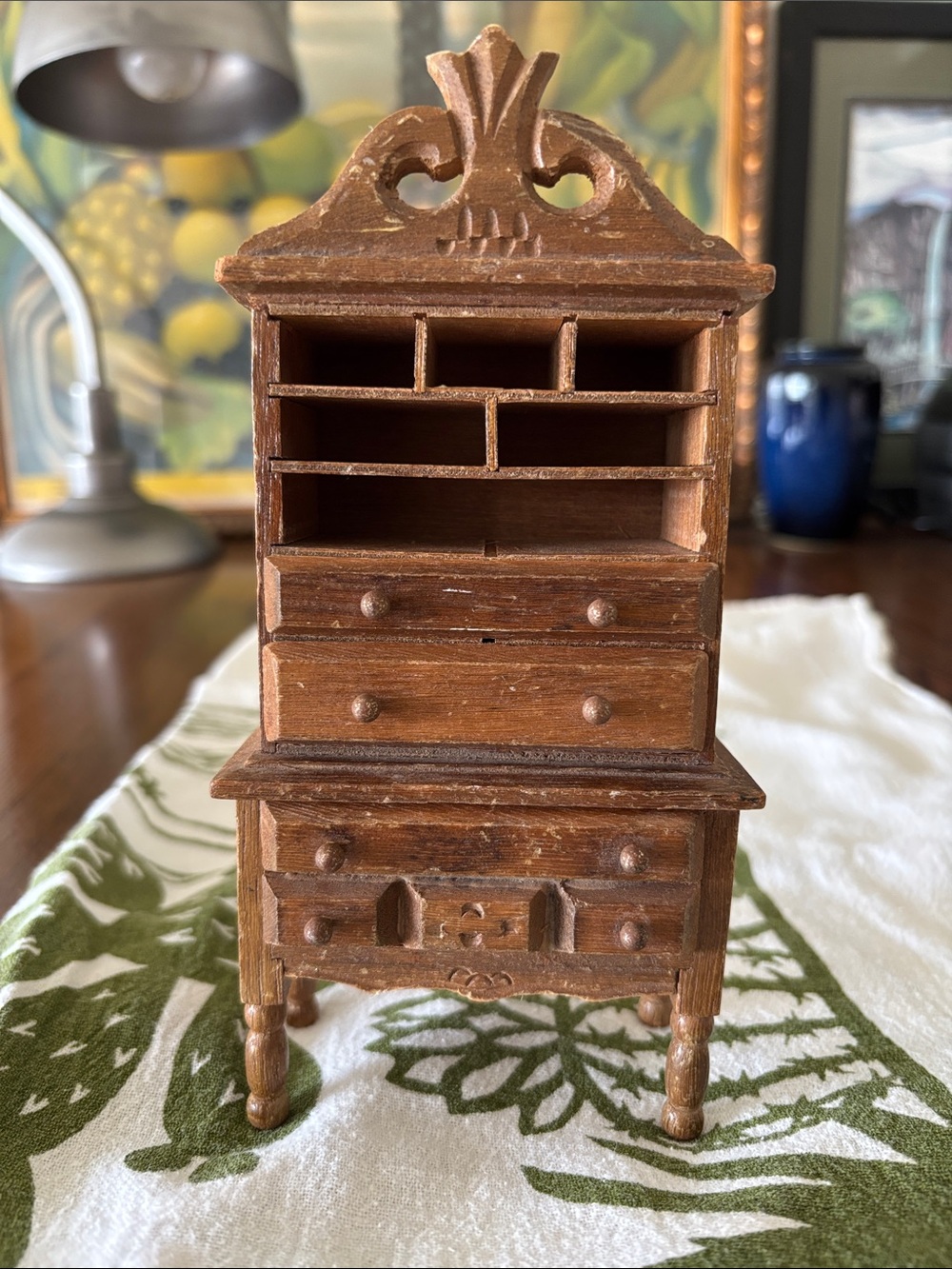 Particularly Adorable Miniature Highboy Hutch